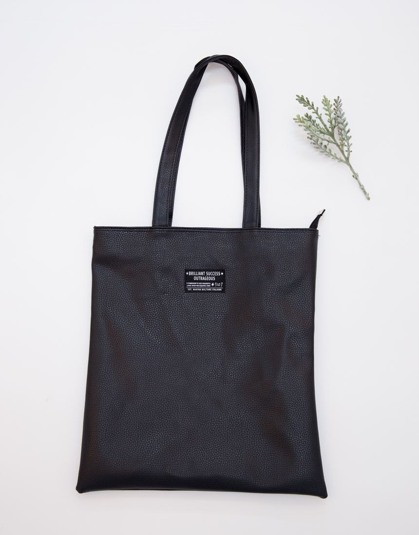 TOTE ECO SHOPPING TRAVEL Zipper Leather Eco Bag Sh