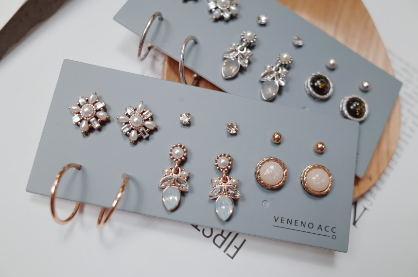 White Snow Angel 12SET Earrings Stylish Chic Uniqu