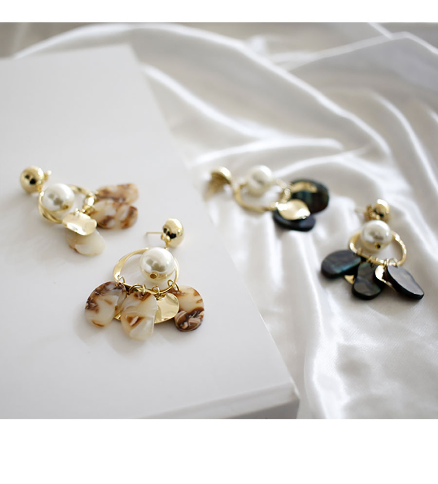 Peanut pearl drop earrings point earrings gifts Re