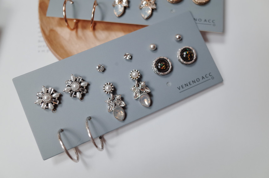 White Snow Angel 12SET Earrings Stylish Chic Uniqu