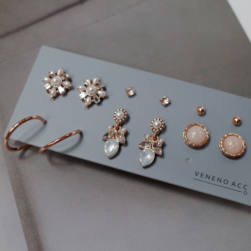 White Snow Angel 12SET Earrings Stylish Chic Uniqu