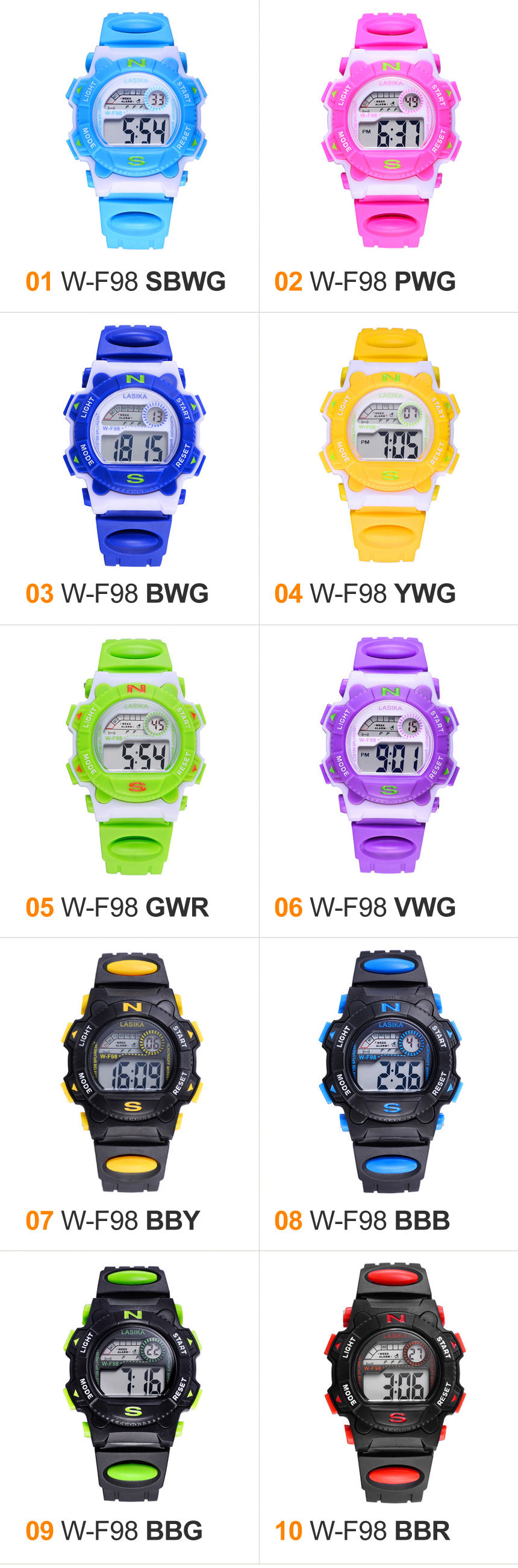 <b><p>child Elementary stud ctronic wat 10 colors</p></b><b><p>子供 小学生 電子 腕時計 10色 30M 防水 2018年 児童 男の子</p></b><br /><br /><p align='center'>