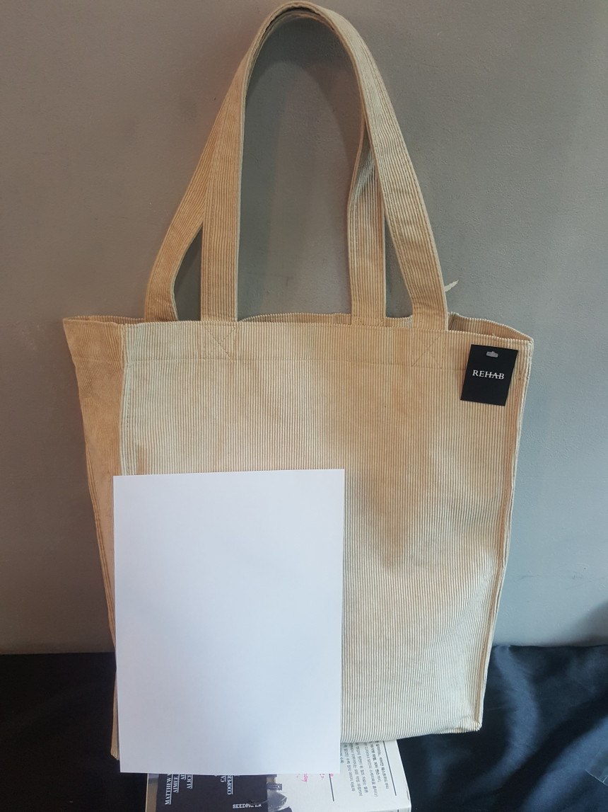 TOTE ECO SHOPPING TRAVEL Big Box Corduroy Eco Bag