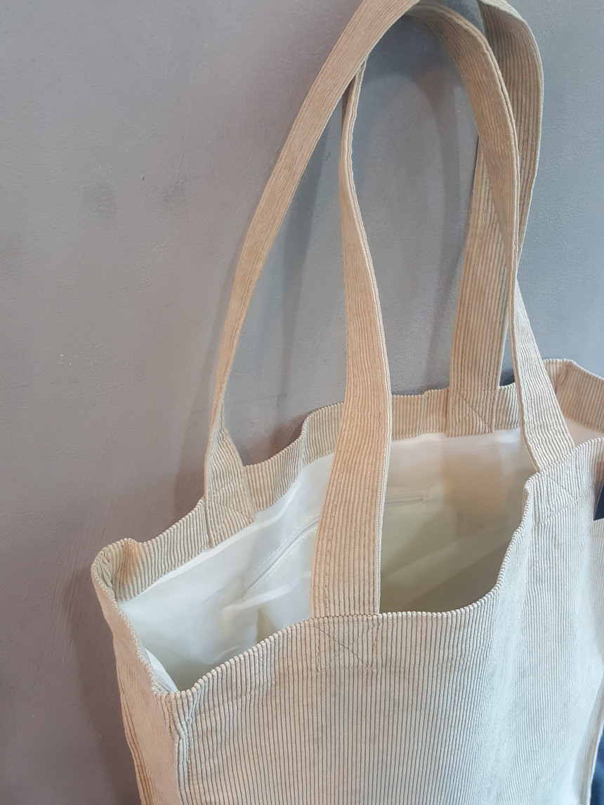 TOTE ECO SHOPPING TRAVEL Big Box Corduroy Eco Bag