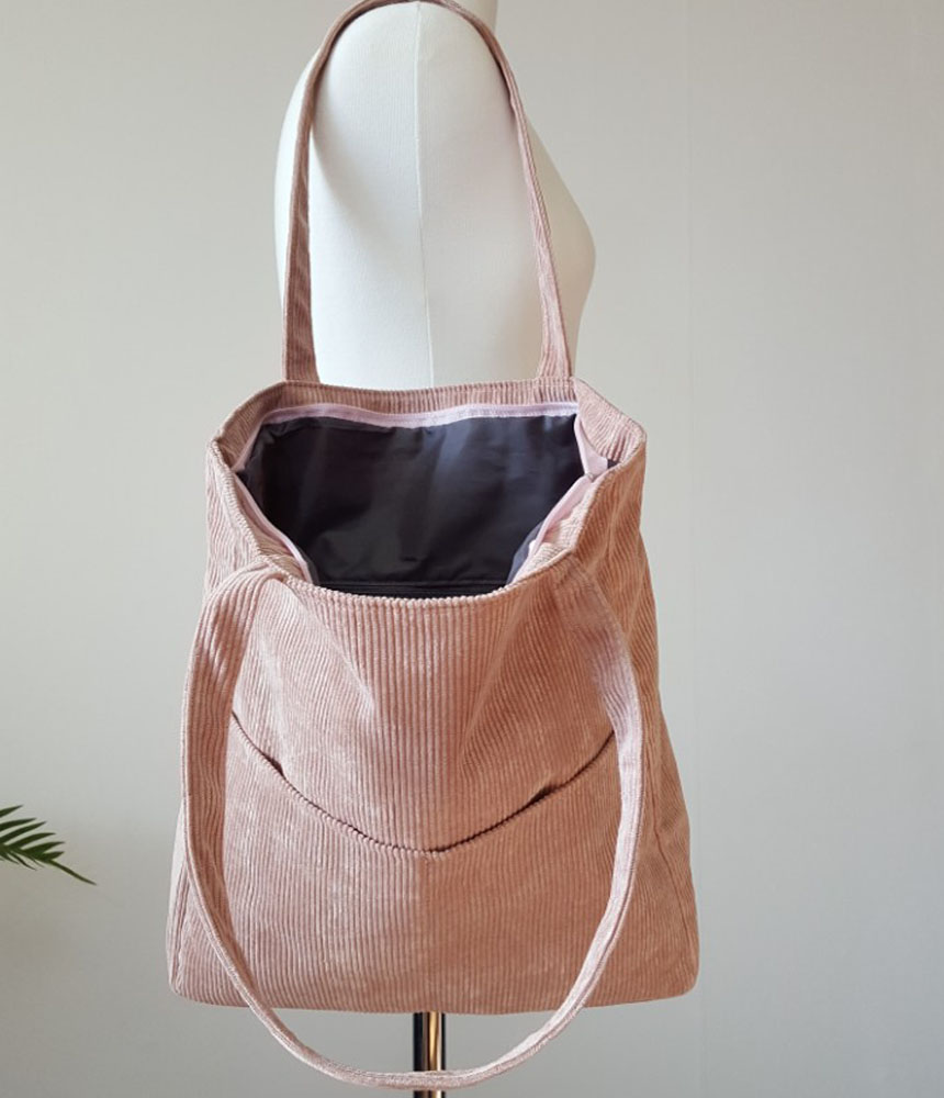 TOTE ECO SHOPPING TRAVEL corduroy eco bag 4color