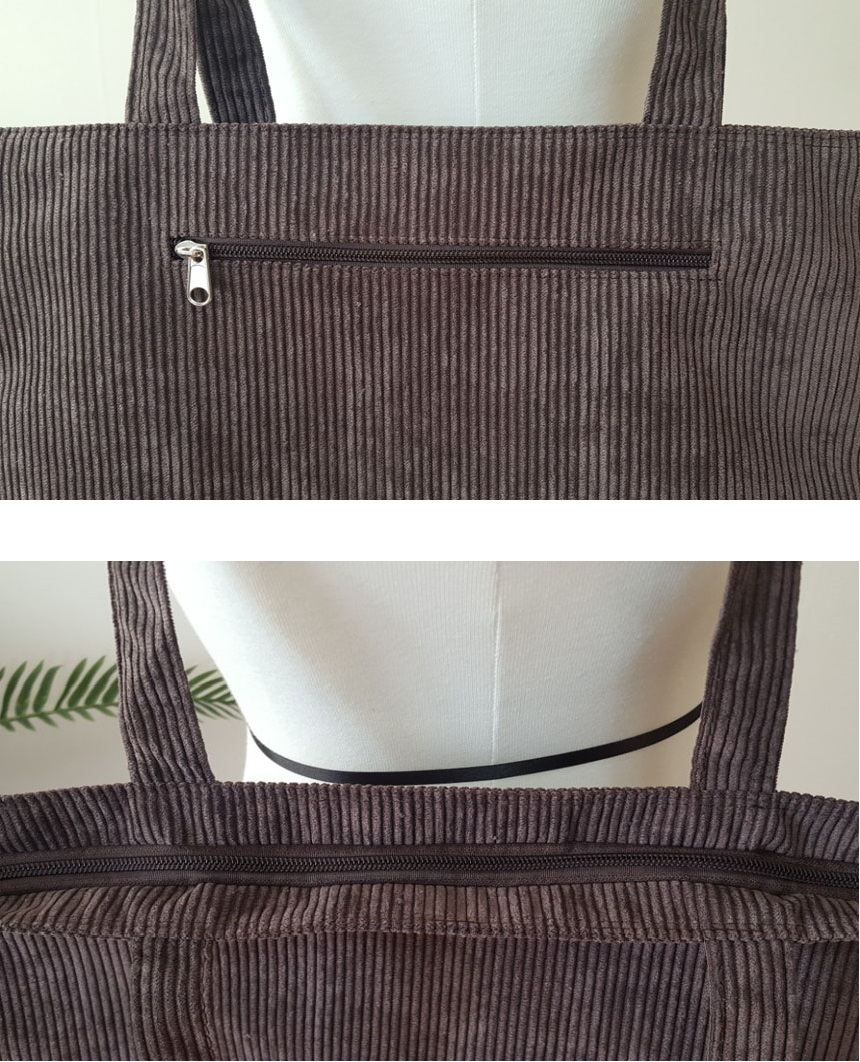 TOTE ECO SHOPPING TRAVEL corduroy eco bag 4color