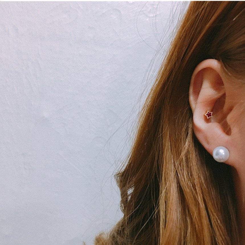 Luce Lovely white two-way ball earrings LKJ0906 Fe