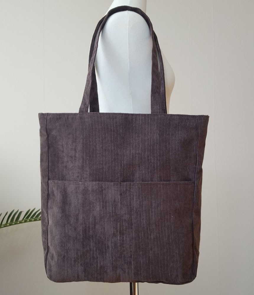 TOTE ECO SHOPPING TRAVEL corduroy eco bag 4color