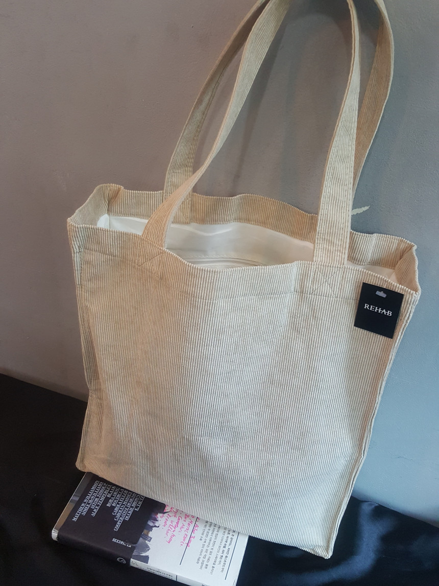 TOTE ECO SHOPPING TRAVEL Big Box Corduroy Eco Bag