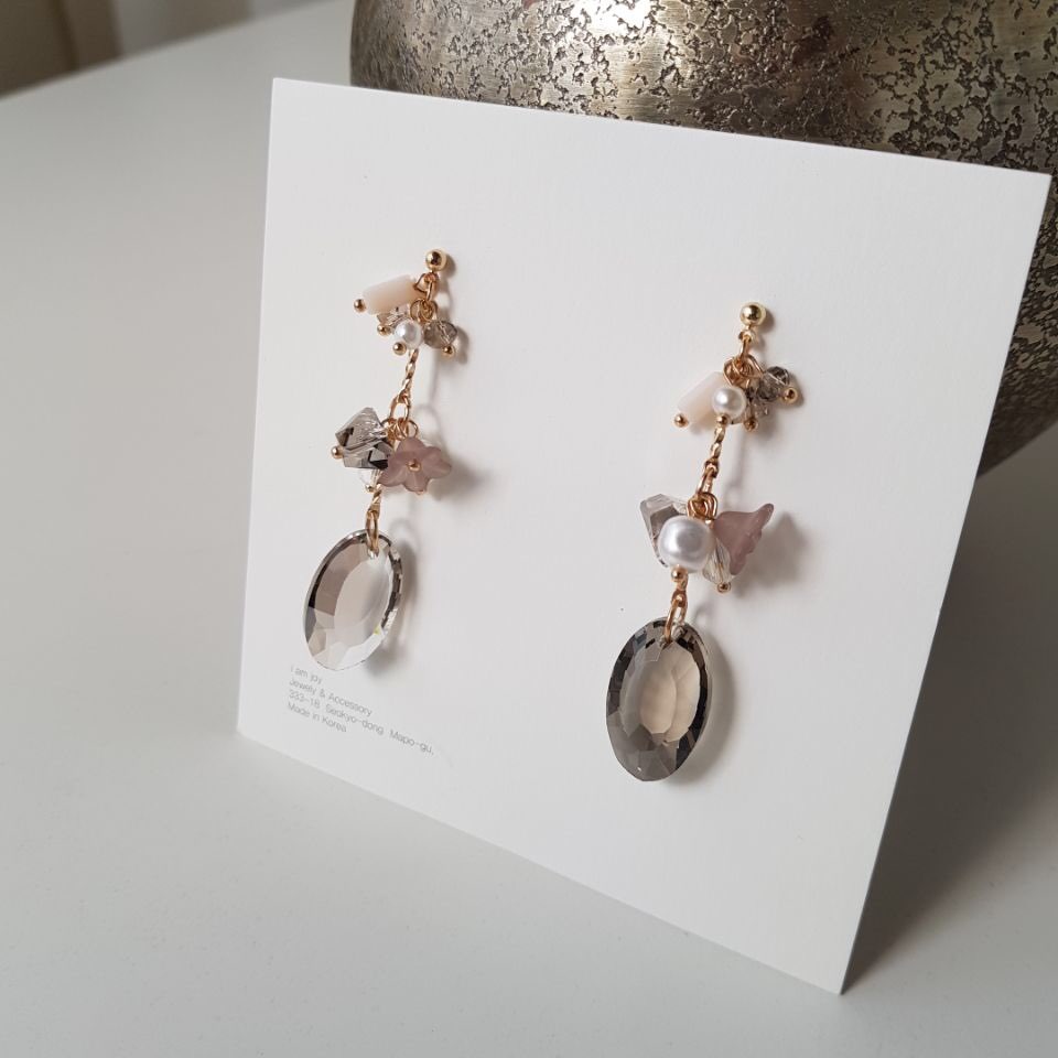 Serina Pearl Crystal Drop Earrings Fashion Trendy 