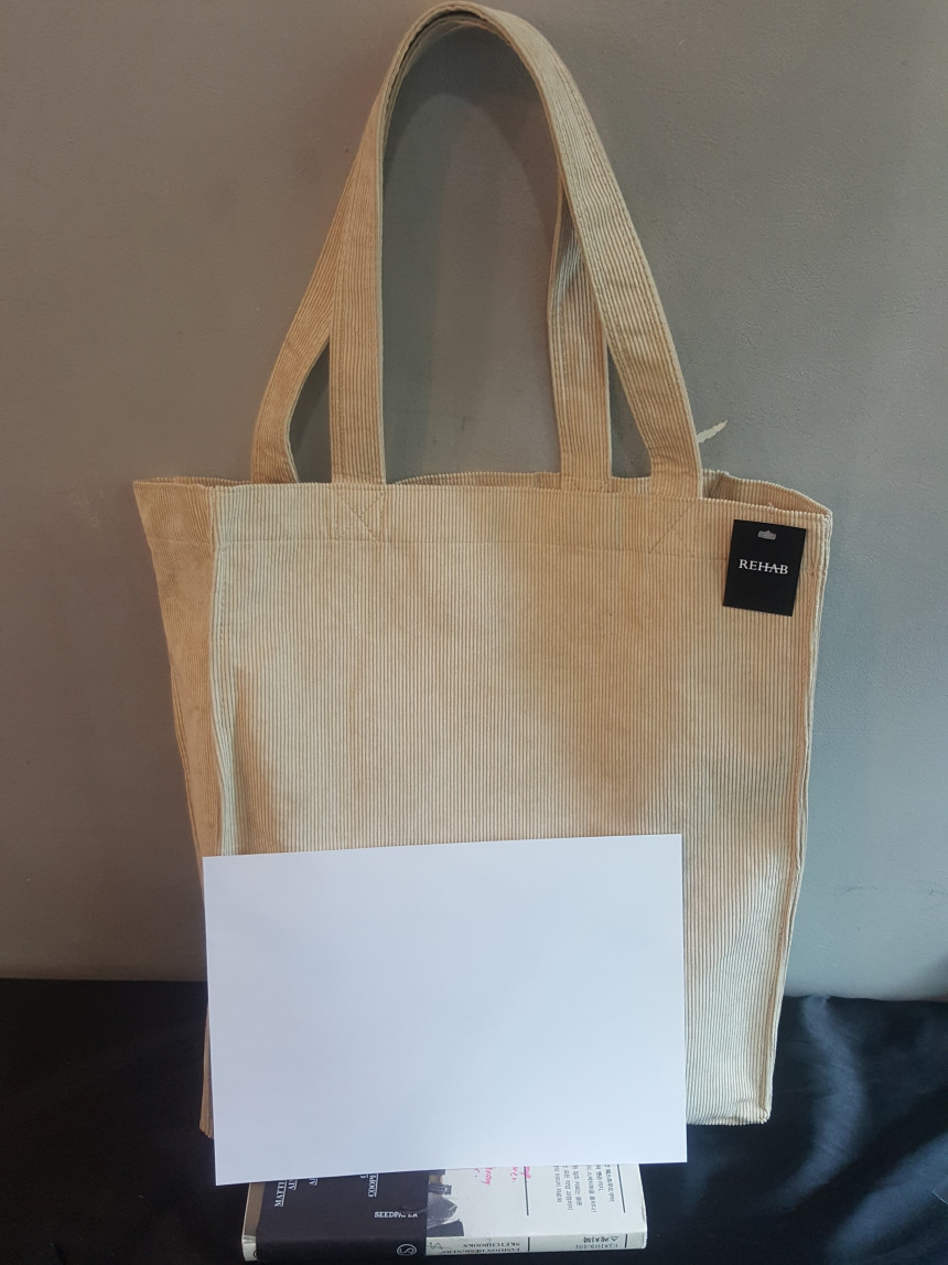 TOTE ECO SHOPPING TRAVEL Big Box Corduroy Eco Bag