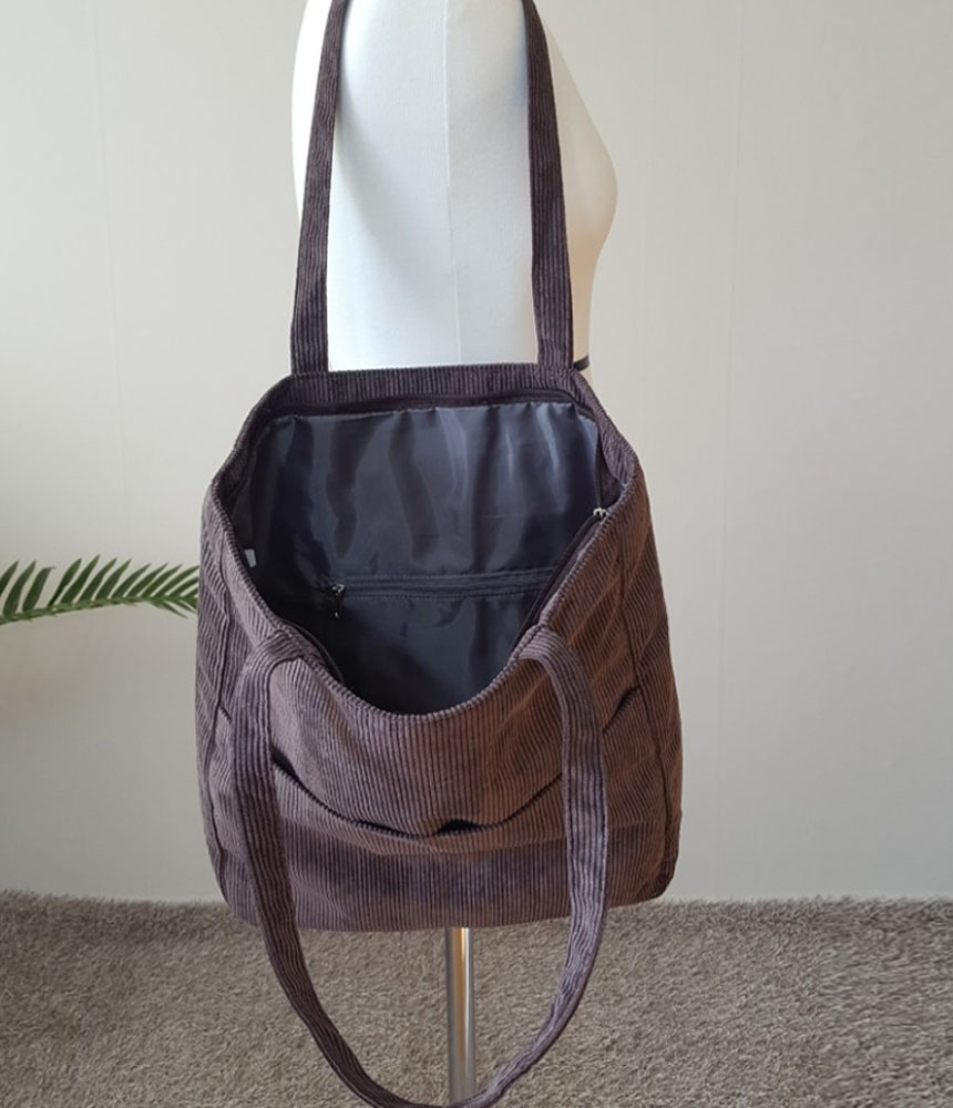 TOTE ECO SHOPPING TRAVEL corduroy eco bag 4color