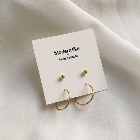 Women's Simple Necklace Women's Gold 14K Twi