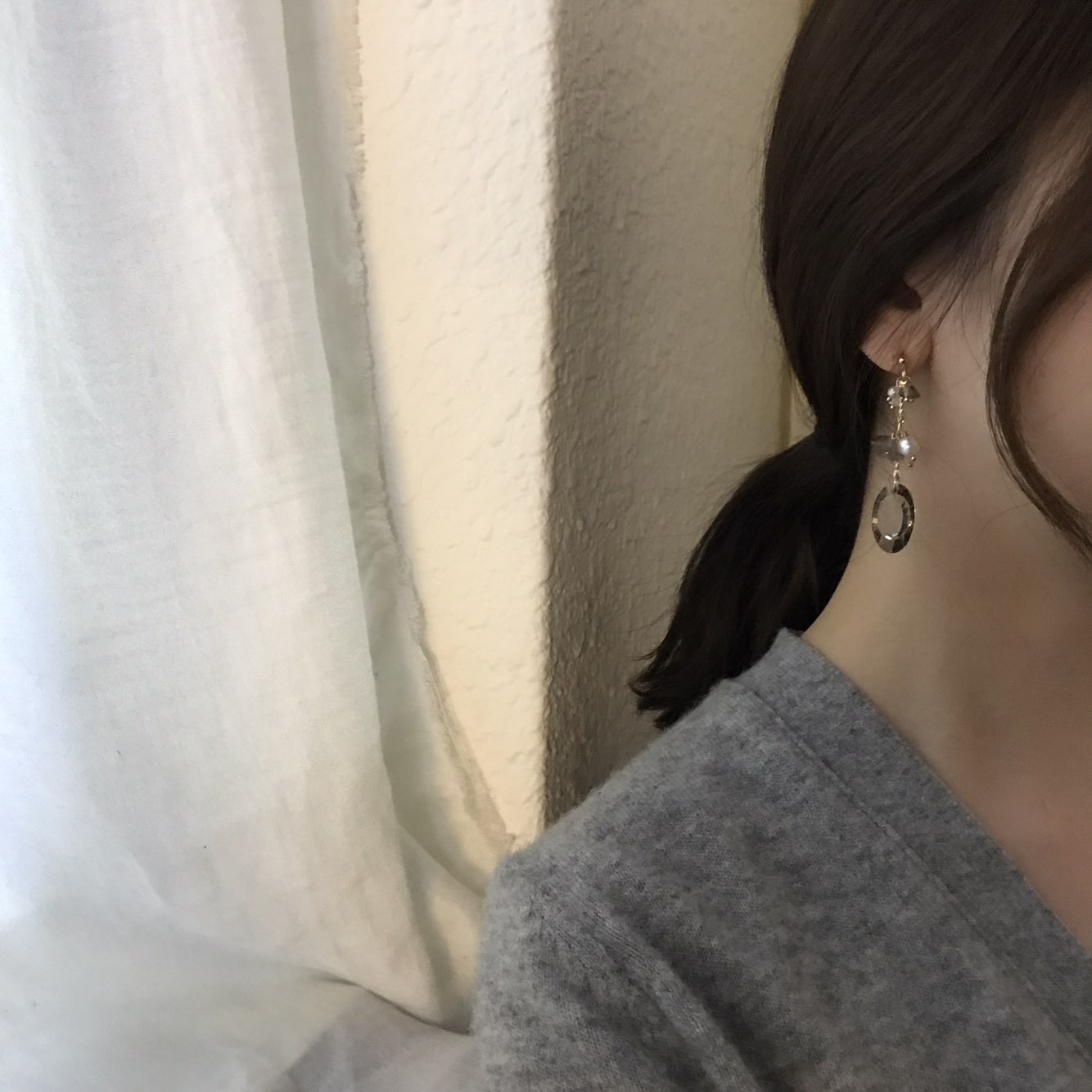 Serina Pearl Crystal Drop Earrings Fashion Trendy 