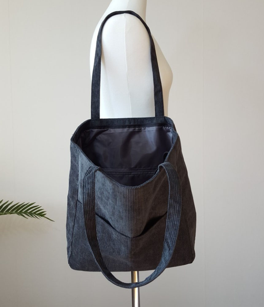 TOTE ECO SHOPPING TRAVEL corduroy eco bag 4color