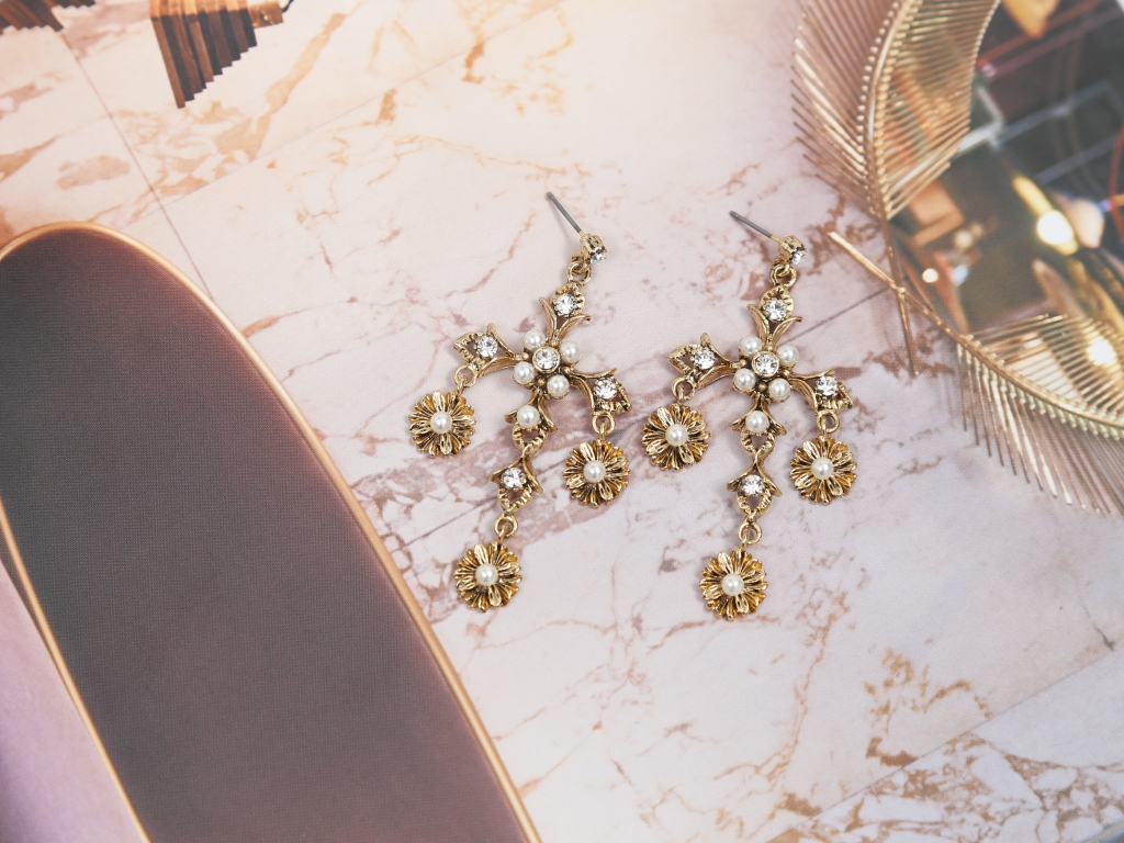 Year-end party bold drop earrings 12 kinds Antique