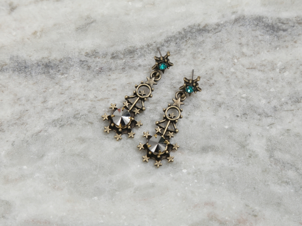 Year-end party bold drop earrings 12 kinds Antique