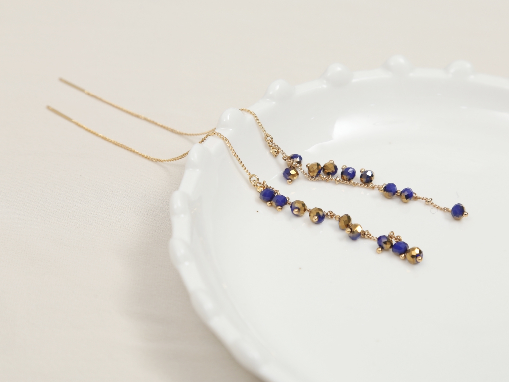 Year-end party bold drop earrings 12 kinds Antique