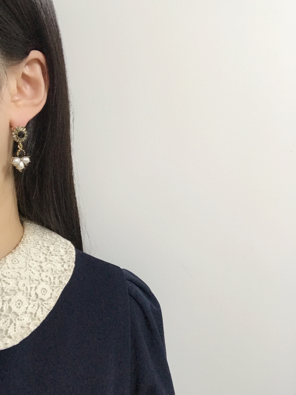 Year-end party bold drop earrings 12 kinds Antique