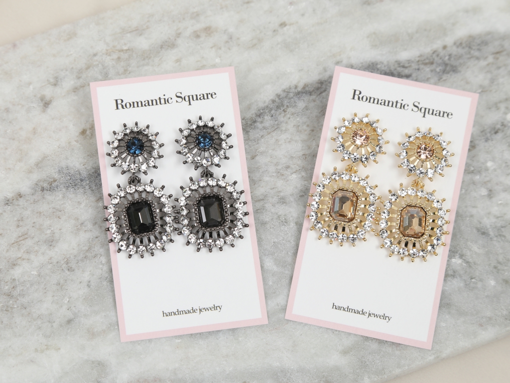 Year-end party bold drop earrings 12 kinds Antique