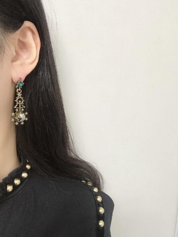 Year-end party bold drop earrings 12 kinds Antique