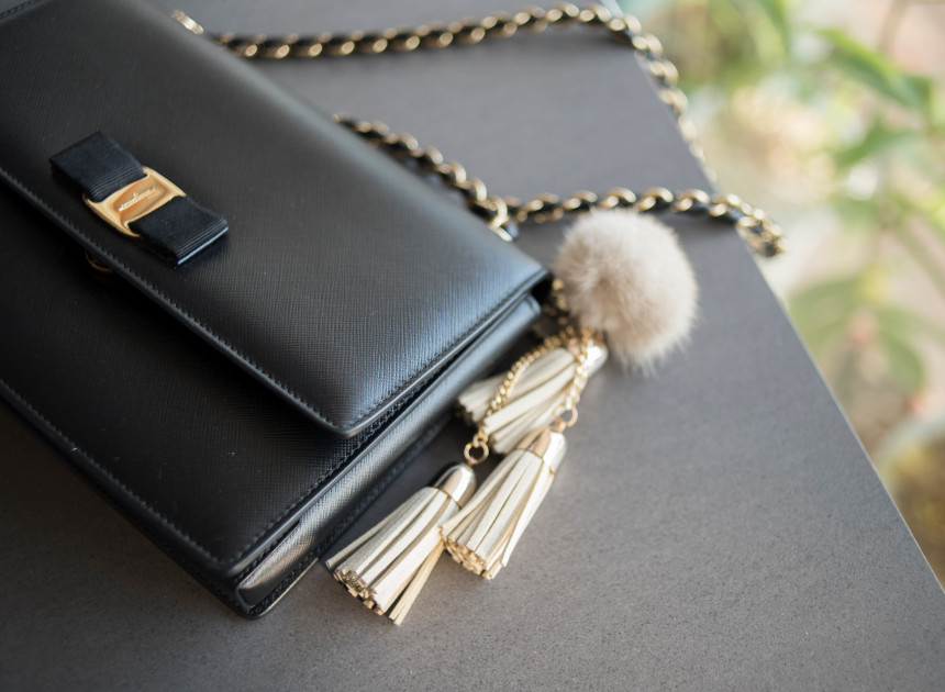 3-tier tuck mink fur foam foam bag keyring girlfri