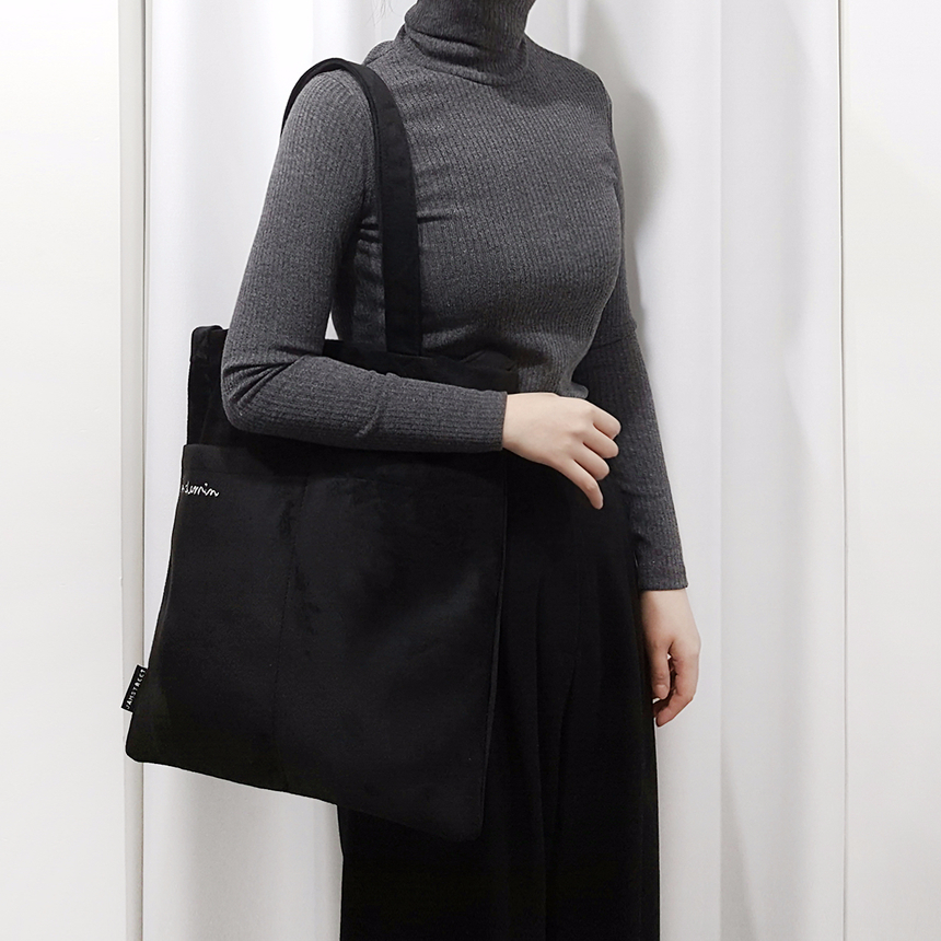 TOTE ECO SHOPPING TRAVEL Suede pocket Eco-bag desi