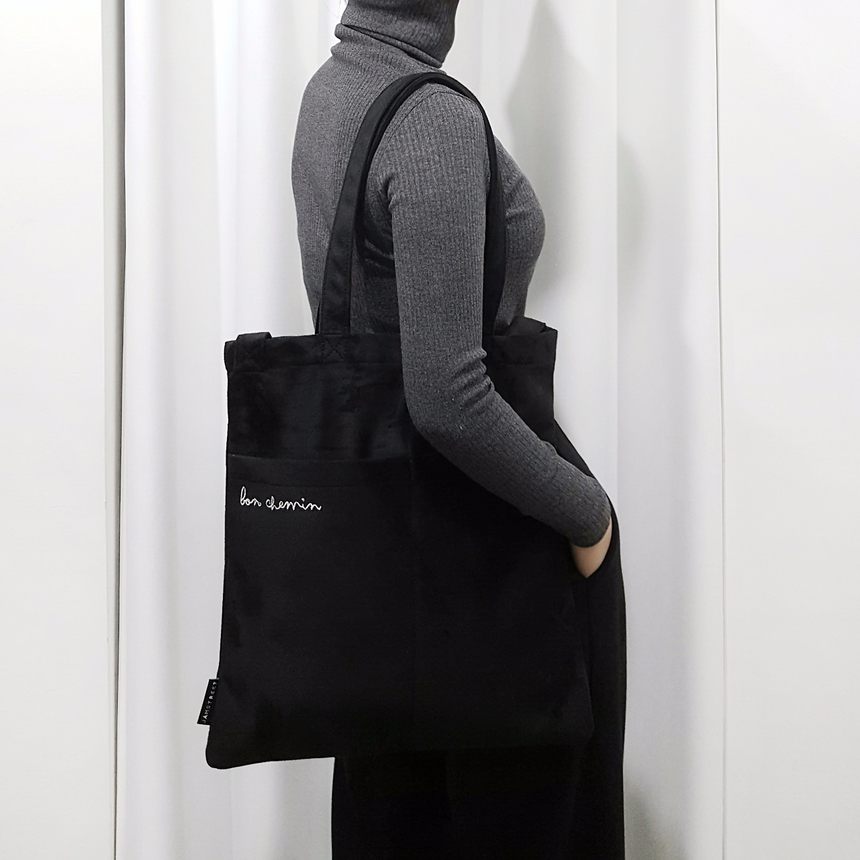 TOTE ECO SHOPPING TRAVEL Suede pocket Eco-bag desi