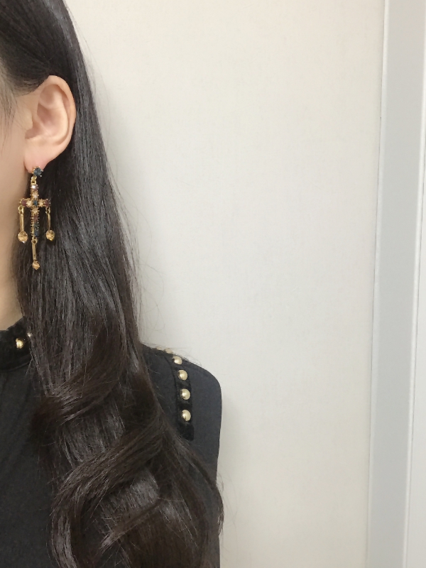 Year-end party bold drop earrings 12 kinds Antique