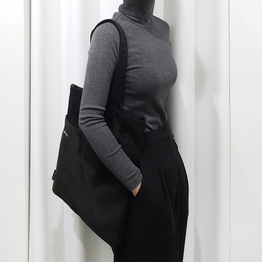 TOTE ECO SHOPPING TRAVEL Suede pocket Eco-bag desi