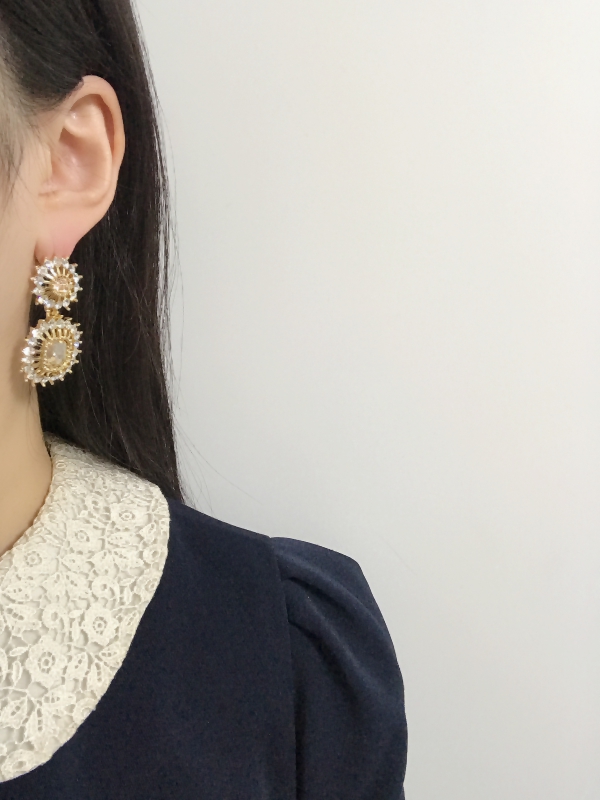 Year-end party bold drop earrings 12 kinds Antique