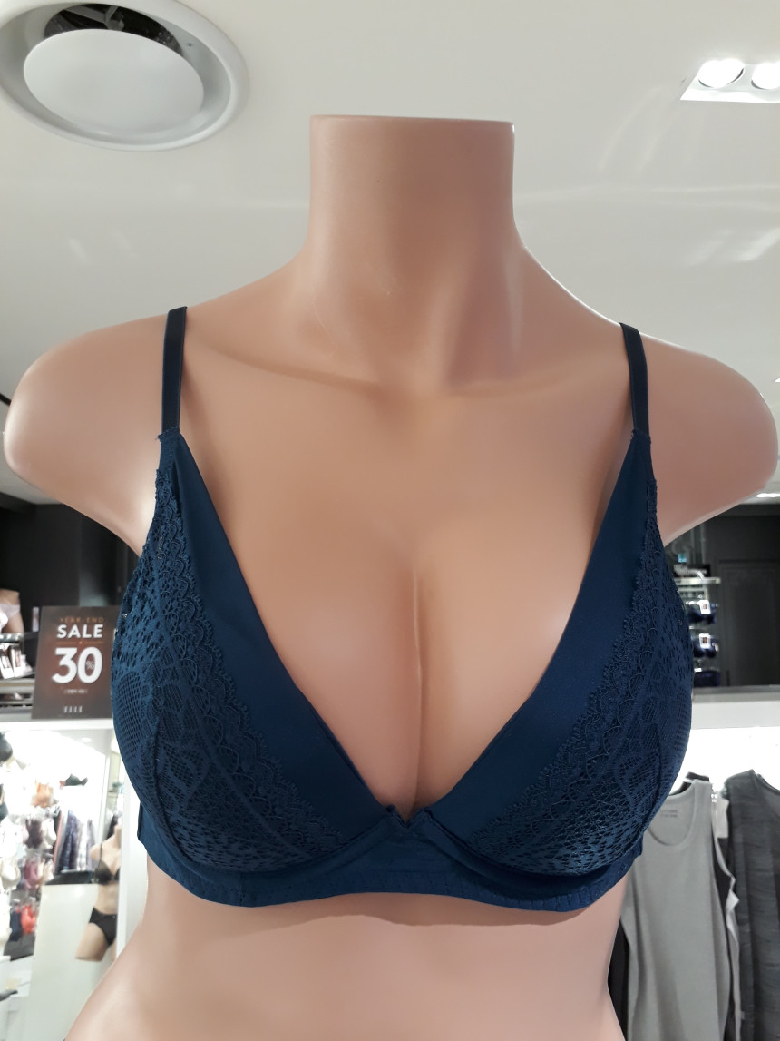Elegant Blue Deep Vnoyear Bra EWB0042