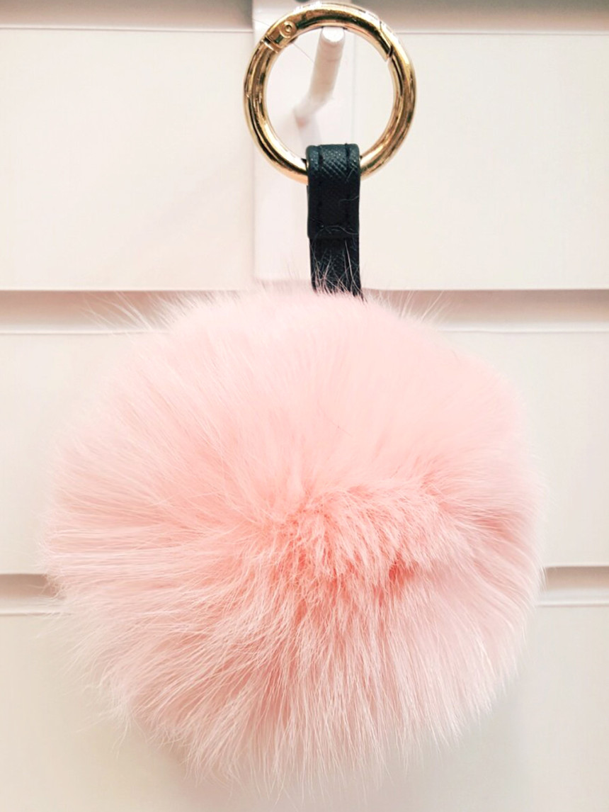 Pink King Fox Foam Foam Keyring Perfume