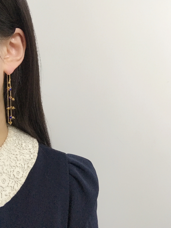 Year-end party bold drop earrings 12 kinds Antique