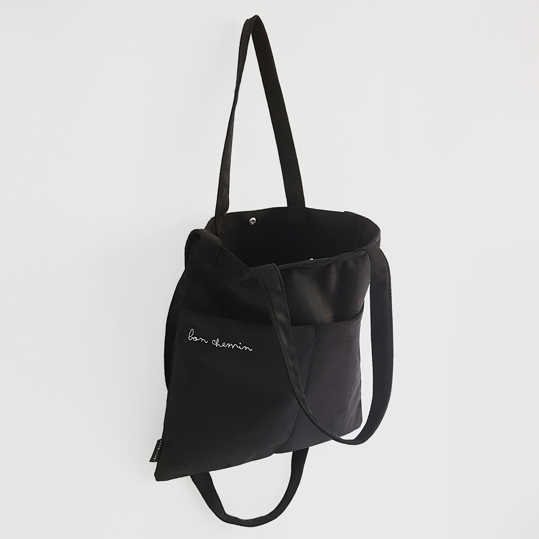 TOTE ECO SHOPPING TRAVEL Suede pocket Eco-bag desi