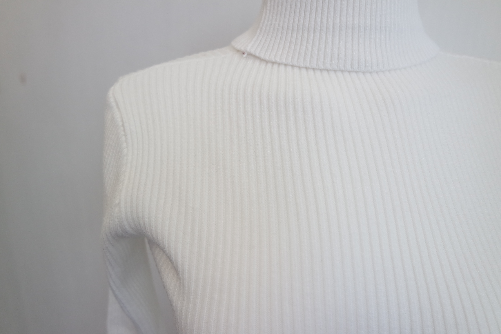 Winter Neck Polar Gold Long Knit Dress Mini