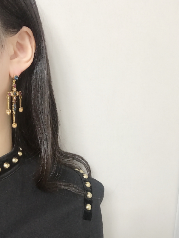 Year-end party bold drop earrings 12 kinds Antique