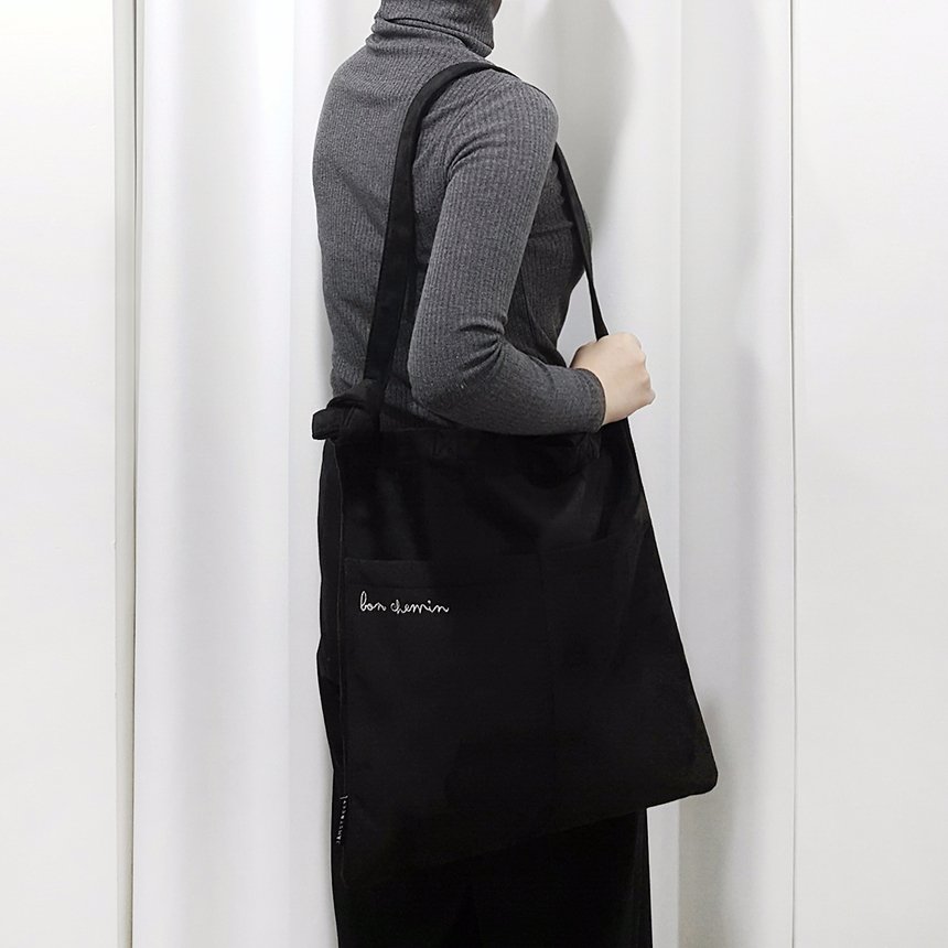 TOTE ECO SHOPPING TRAVEL Suede pocket Eco-bag desi