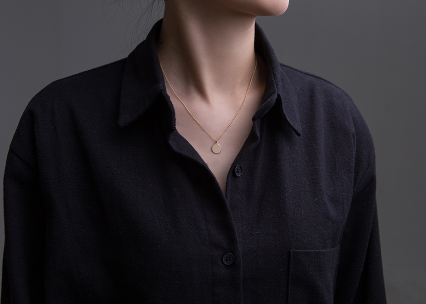 Runes Circle Coin Necklace 14k Gift 14k Pendant 14