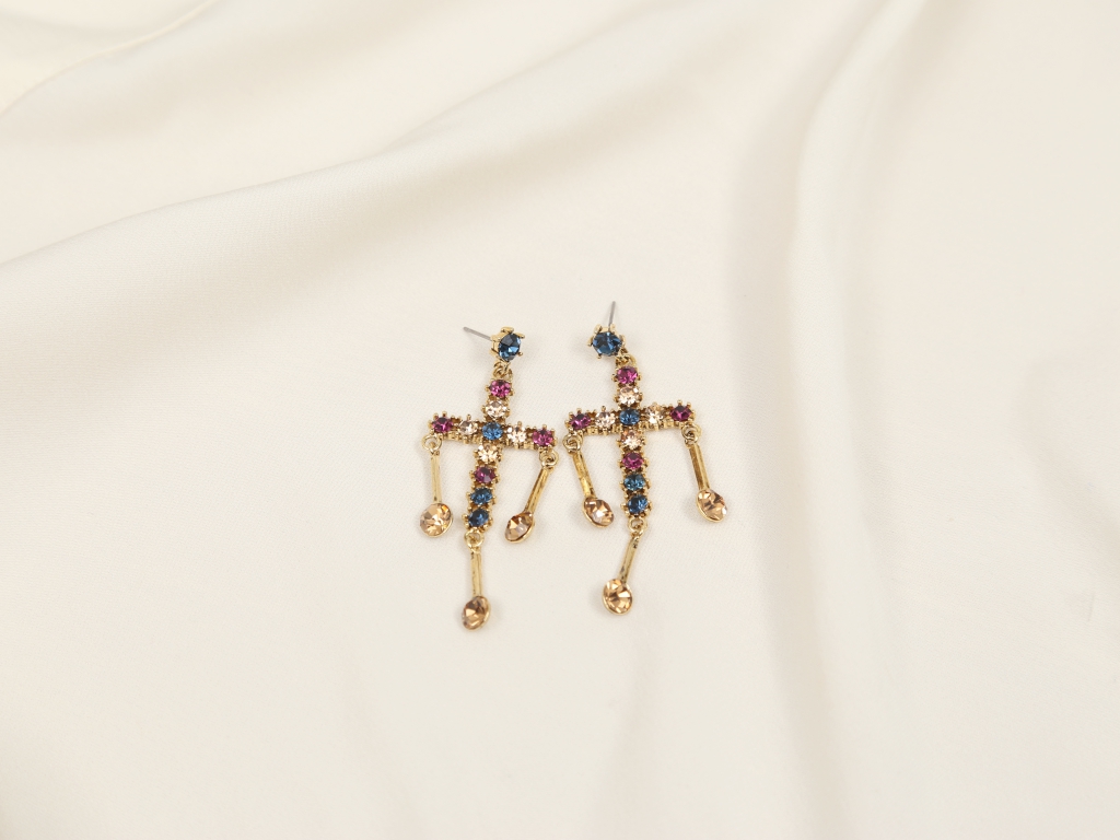 Year-end party bold drop earrings 12 kinds Antique