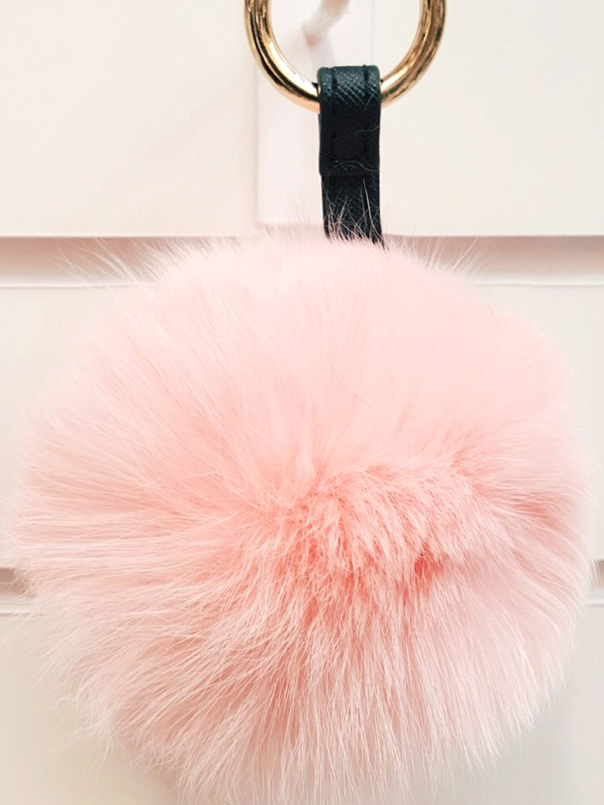 Pink King Fox Foam Foam Keyring Perfume