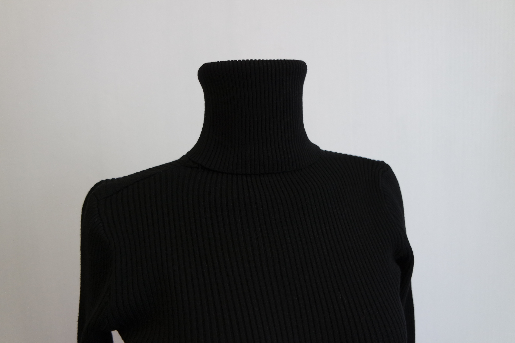 Winter Neck Polar Gold Long Knit Dress Mini