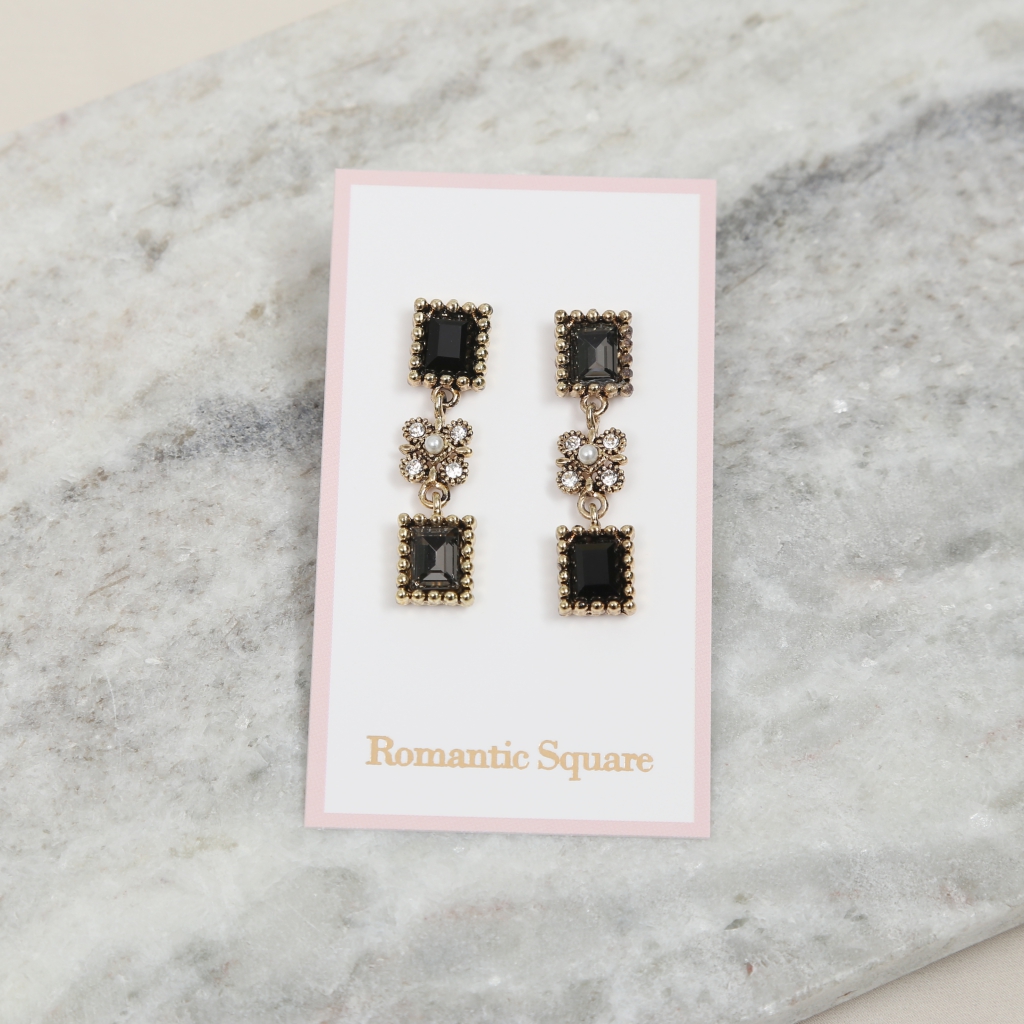 Year-end party bold drop earrings 12 kinds Antique