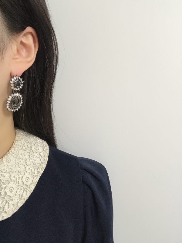 Year-end party bold drop earrings 12 kinds Antique