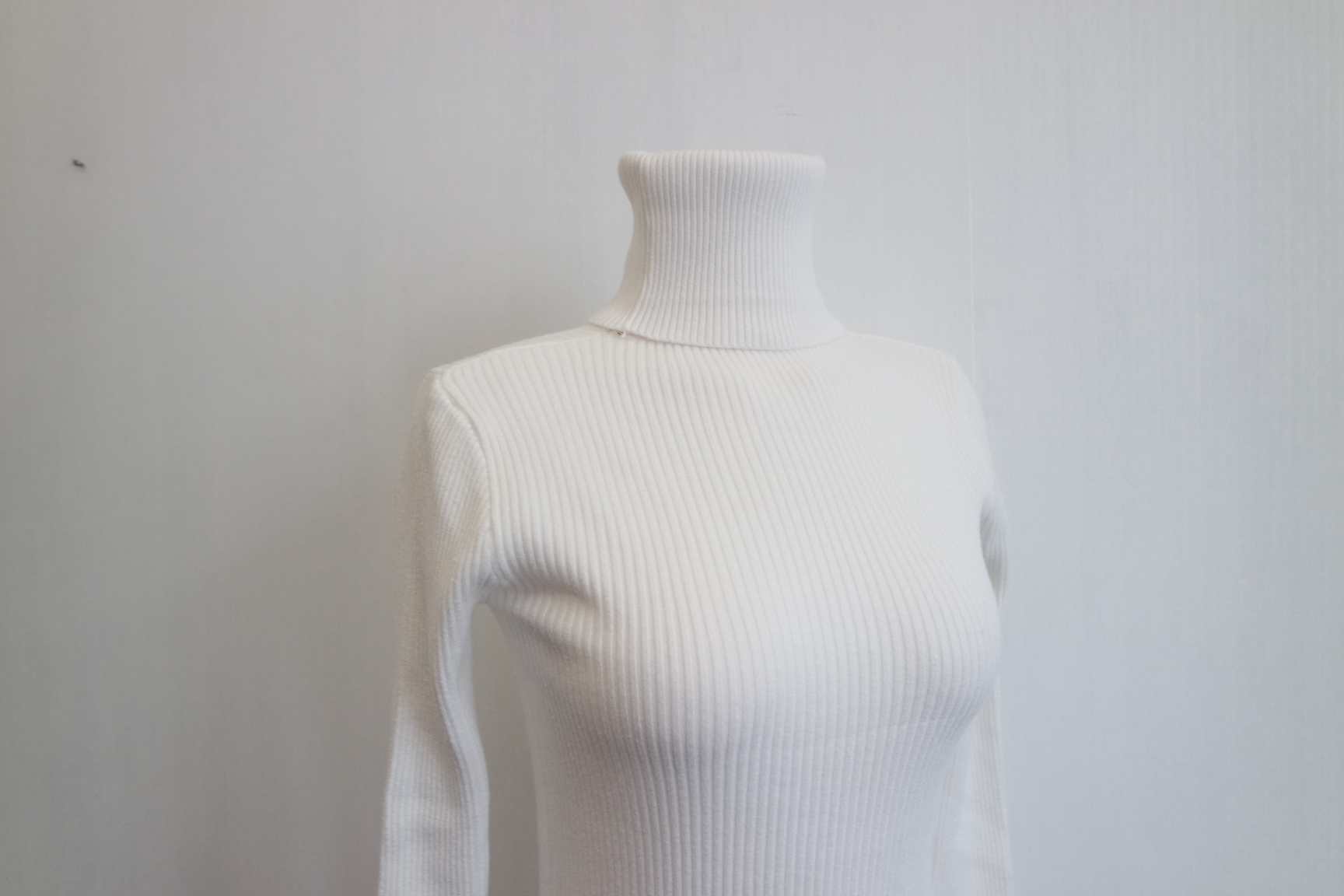 Winter Neck Polar Gold Long Knit Dress Mini