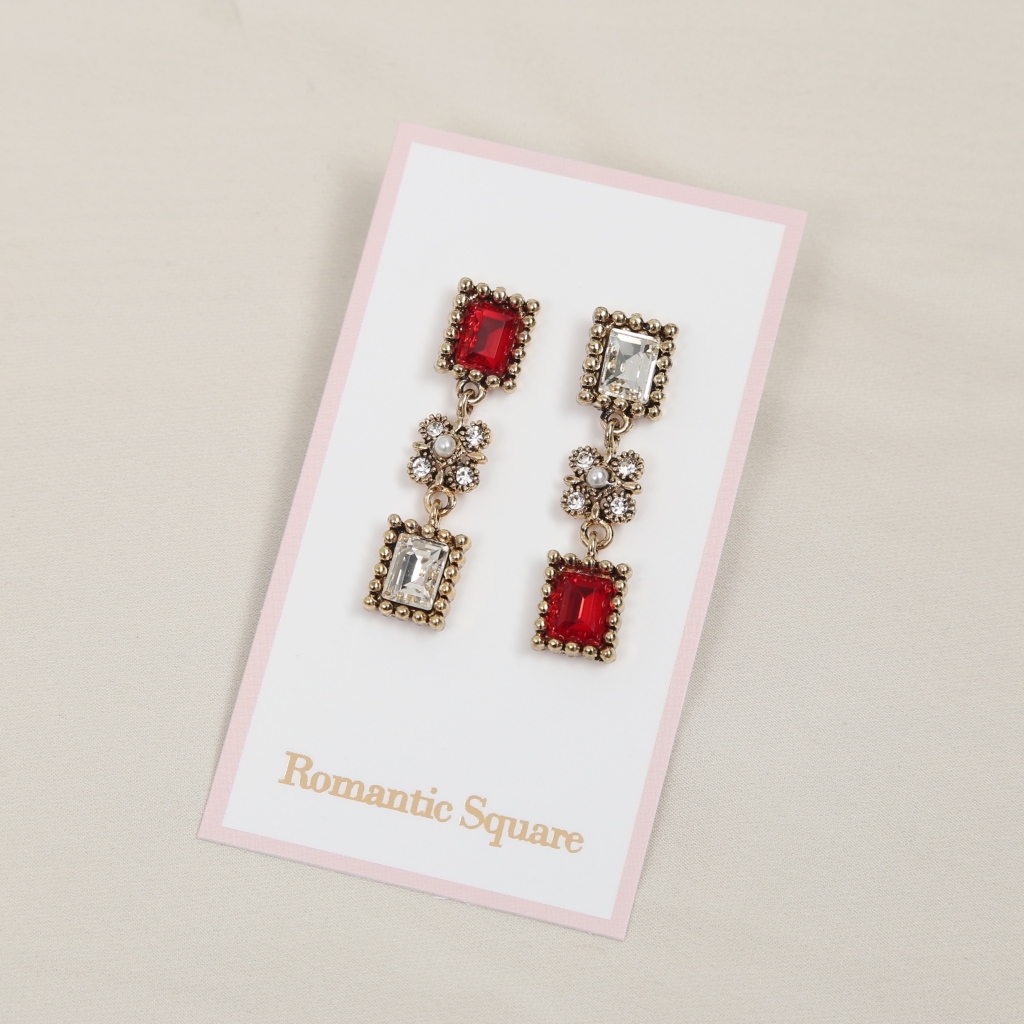 Year-end party bold drop earrings 12 kinds Antique