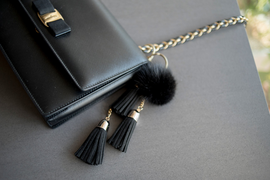 3-tier tuck mink fur foam foam bag keyring girlfri