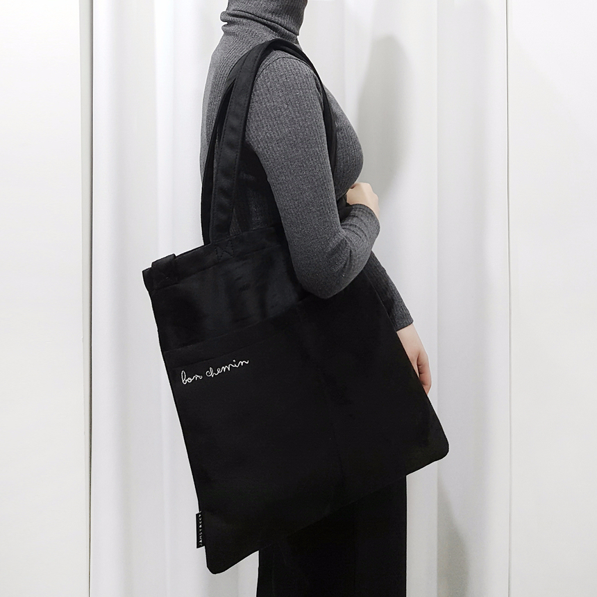 TOTE ECO SHOPPING TRAVEL Suede pocket Eco-bag desi