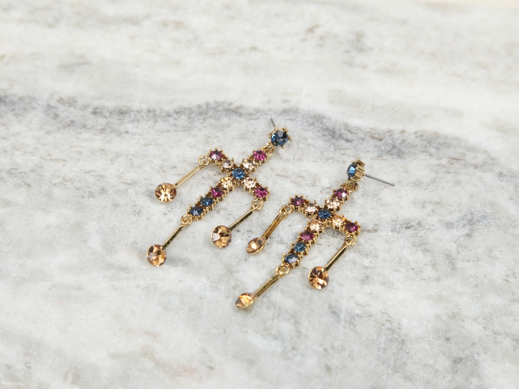 Year-end party bold drop earrings 12 kinds Antique