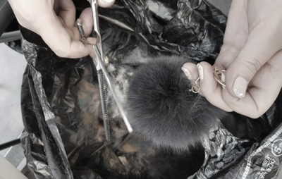 3-tier tuck mink fur foam foam bag keyring girlfri